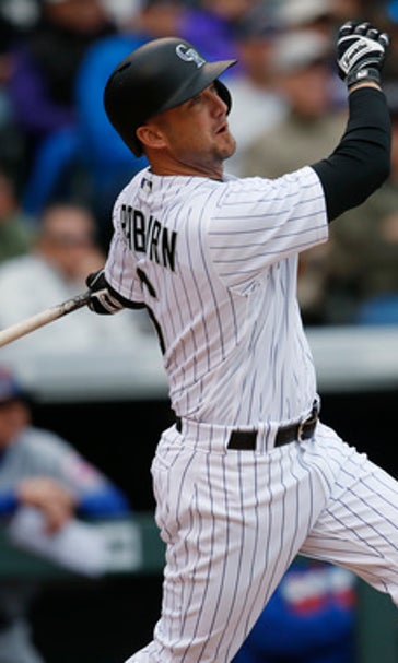 Raburn's pinch-hit homer helps Rockies sweep Mets, 4-3